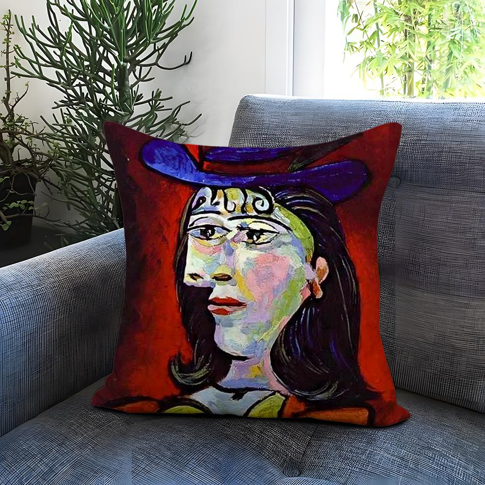 P-Picasso Арт Наволочка Удобная Двусторонняя Наволочка Идеально для Автомобиля Дивана Спальни и Не Только