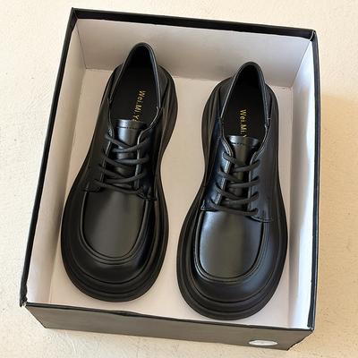 Британский стиль подлинные кожаные туфли женские весна новые платформа увеличивающие рост туфли Мэри Джейн в японском стиле лоферы