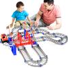 73pcs Car Track Toy Creative Educational DIY Playset Ladder Toy Car Slider Without Battery for Kids
