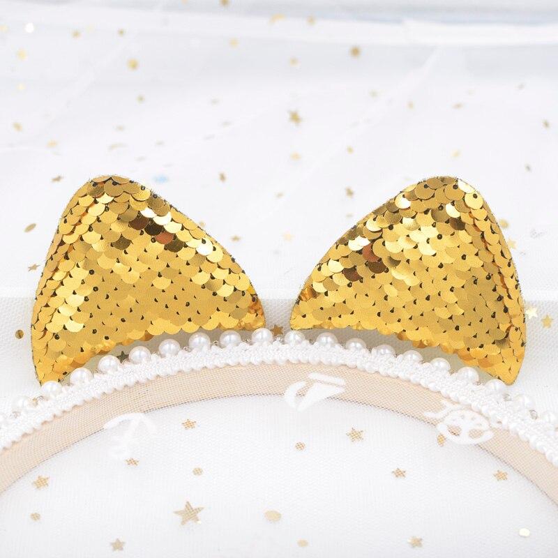 4 шт. высококлассные блестящие мультяшные кошачьи уши, аппликации, мягкие нашивки, наклейки на принадлежности, планарный скрапбукинг