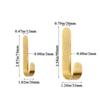 Gold Wall Hook J Shaped Towel Hanger Wall Mounted Furniture Hardware  Robe