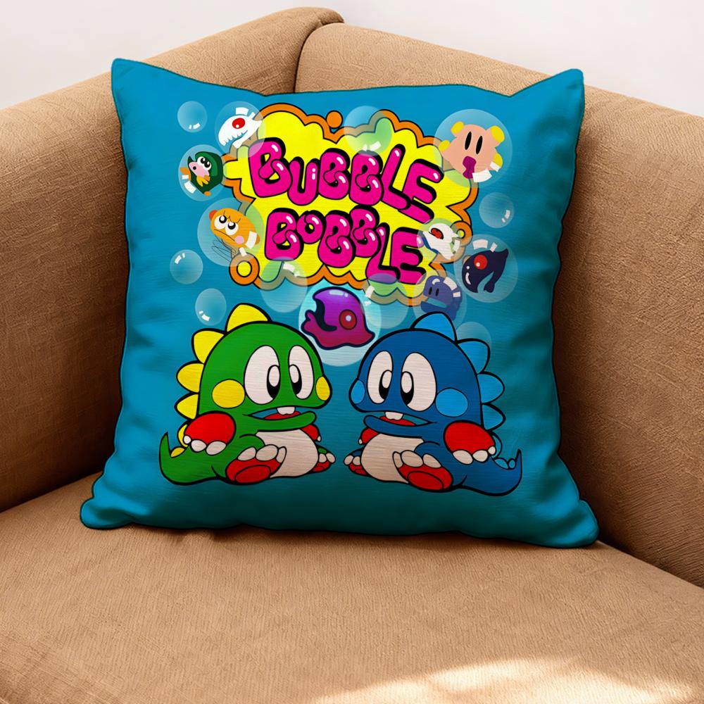 Bubbles Bobble Cushion Cover Premium Comfort Reversible Pillow Cove -Two in One Design for Any Room & Car Interior