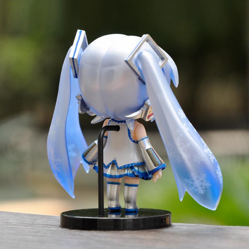 3pcs New Hatsune Miku Figure Mini Character Ornaments Kawai Pink Green Hatsune Home desk Decoration Adult Toy kid Birthday Gift