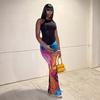 Harajuku Aesthetics Multi Printed High Talya Long Skirts Women Y2K Package Hip Skirt Chic Holiday Outfits Slim