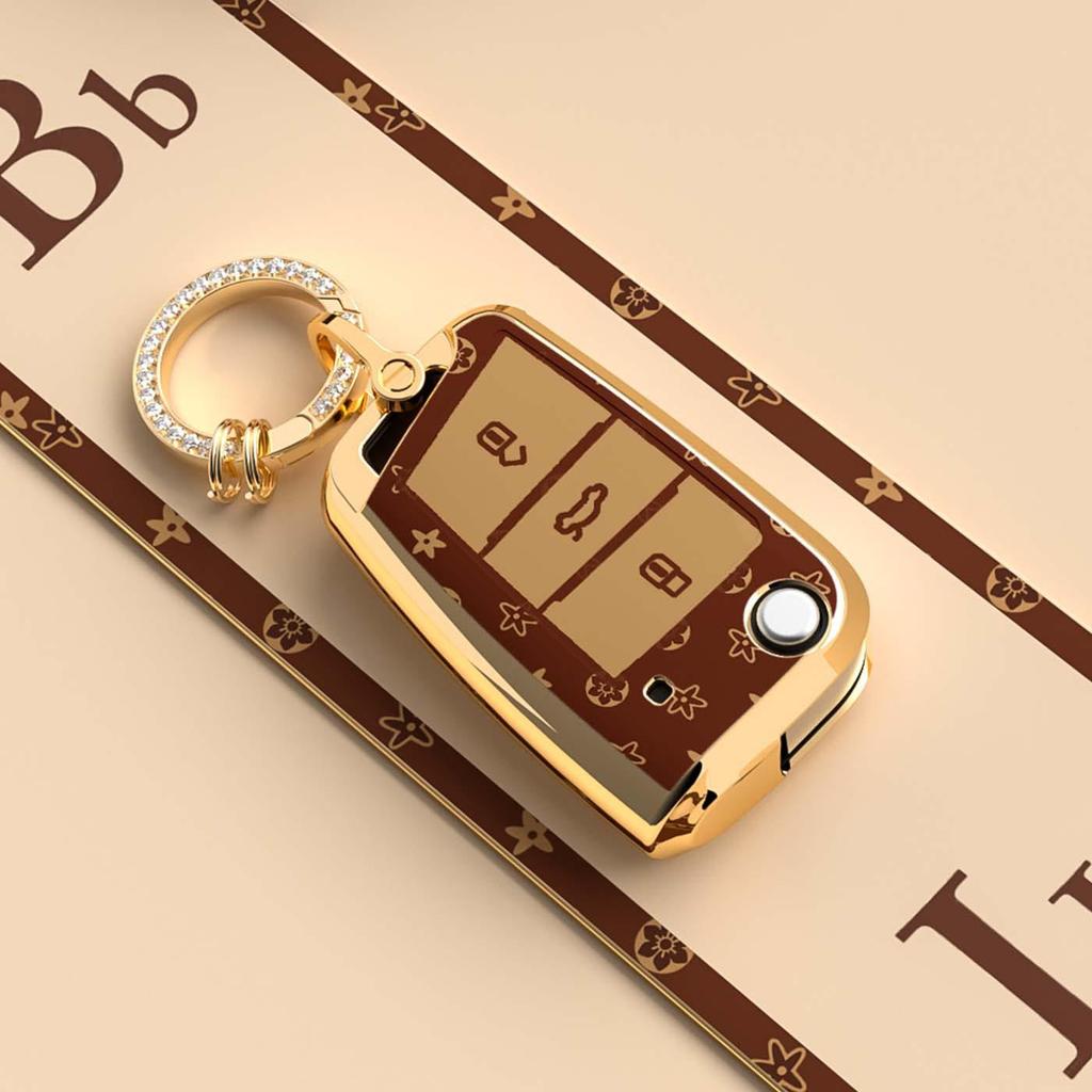 Чехол для ключа Volkswagen: Совместимо с моделями Magotan, Passat, CC, Sagitar, Polo, Tayron, Tharu, Lavida, Tiguan и T-Cross.