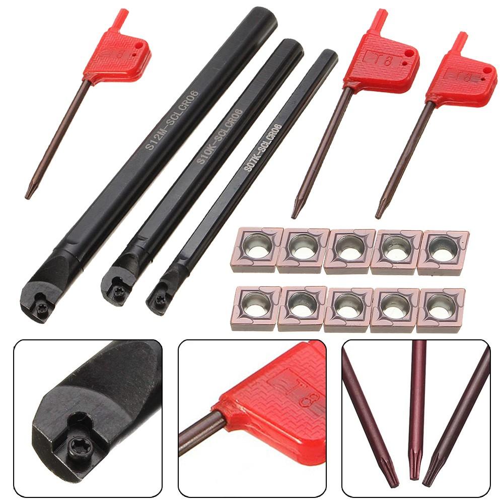 S07K/S10K/S12M-SCLCR06 Металлический токарный инструмент Расточная оправка, CCMT0602 Твердосплавные наконечники