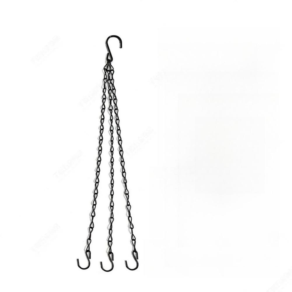 40cm Imitation Rattan Hanging Basket Flower Pot Chain With 3 Hooks Basin Hydroponic Plants Plant Grow Basin Home Garden Decor