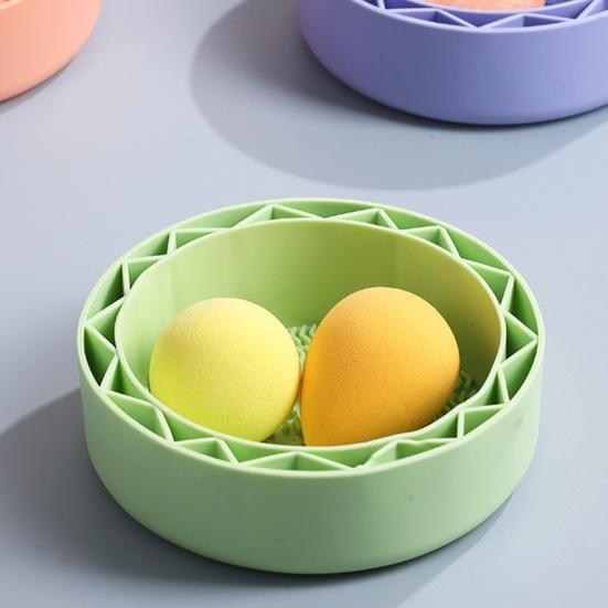 Silicone Makeup Brush Cleaner Bowl 4 Textures Multifunctional Cosmetic Brush Powder Puff Sponge Cleaning Washing Tool Drying Holder