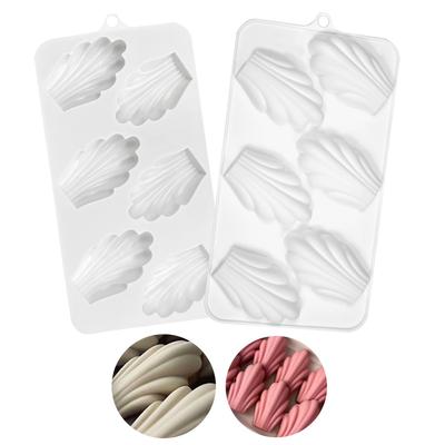 6 отверстий шоколадный мусс форма DIY Shell торт силиконовая форма французский десерт украшения торта инструменты для выпечки MIT