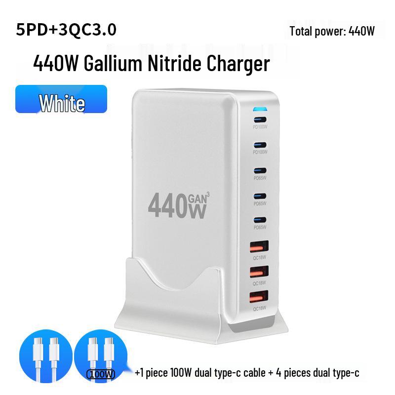 Многопортовое GaN USB-зарядное устройство 200 Вт: Быстрая зарядка PD100 Вт для мобильных устройств