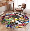 Apex Legends Pattern Round Rug, Indoor/Outdoor Mat, for Picnic, Gameroom, Bedroom, Office, Living Room, Home Decor Carpet, Birthday Gift