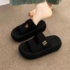 Thick-soled Velcro Cool Slippers for Women's Summer Wear New Height-increasing Versatile and Thin One-word Casual Sandals