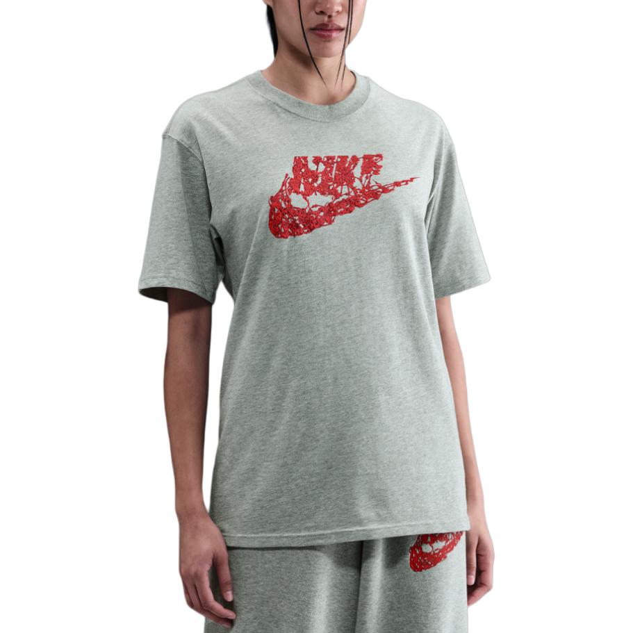 Nike X Коллаборация Stranger Things FW25 Серия Пуловер с круглым вырезом Универсальная футболка с коротким рукавом Мужская футболка IB8068-063