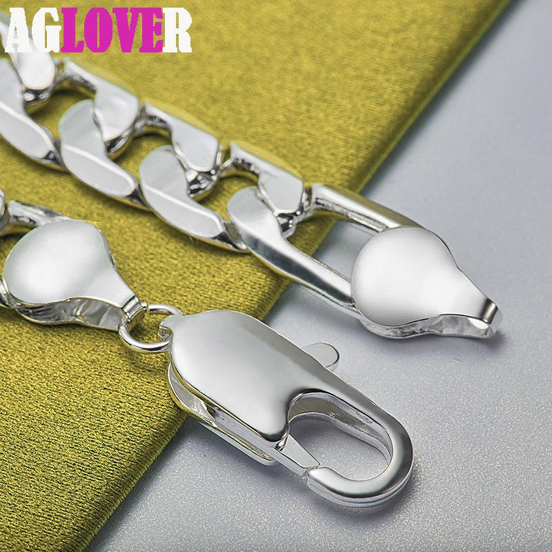 Ювелирные изделия из стерлингового серебра 925 пробы с боковой цепочкой диаметром 12 мм