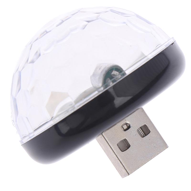 1X Автомобильный USB RGB Мини Интерьер Атмосфера Неоновый Свет Цветная Музыка Светодиодный Декор Лампа