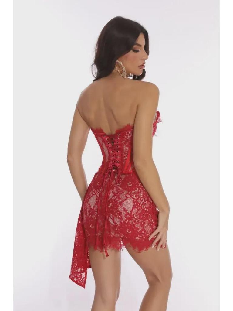 Высококачественное европейское и американское кружевное платье-труба - Элегантная женская мода