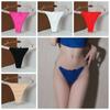 Silver Thin Belt Bowknot Panties Bow Cotton Thong Sweet Women's Briefs  Lingerie