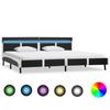 Bed Frames - vidaXL - 180 X 200 Cm - Faux Leather Grey - LED - 2 Places