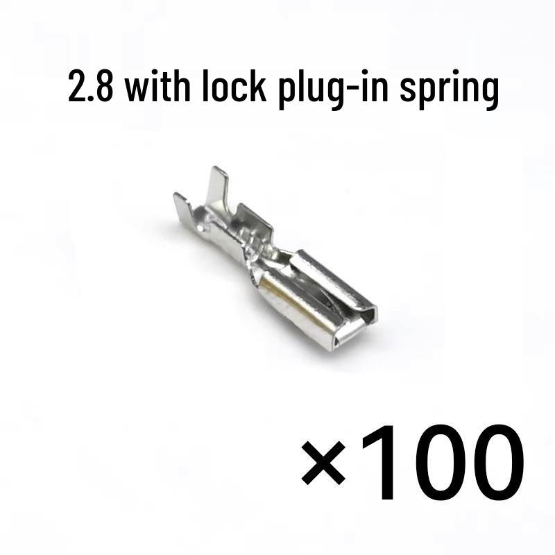 380PCS Car Wiring Terminals & Connectors Set - 2.8 Blade Spring with Boxed Copper and Plastic Parts