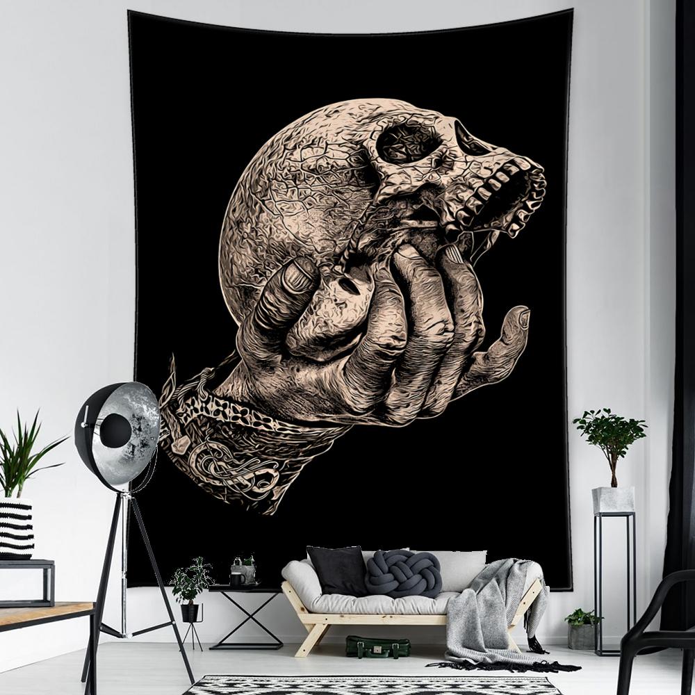 Психоделический гобелен с символами викингов, настенный гобелен, колдовство, хиппи, тапиз, фон для общежития, ткань, домашний декор