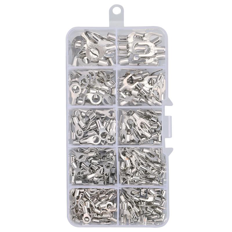 Клеммная колодка холодного прессования и набор вилочных наконечников с медными клеммами