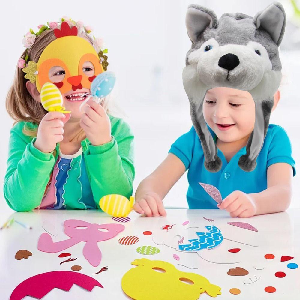 Панда Хаски Детская Плюшевая Шапка-Зверюшка Желтый Утенок Оригинальная Вечеринка Шапка Уютная Смешная Шапка Косплей