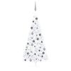 Day and Night - Day and Night Half Christmas Tree with Lights and Balls White 180 Cm