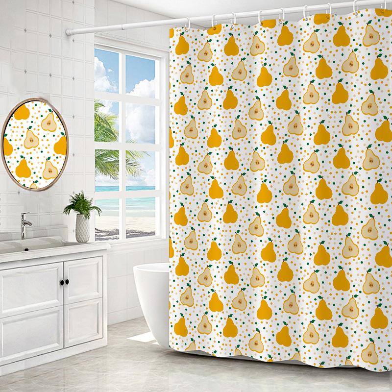 Узорчатая напечатанная водонепроницаемая противоплесневая занавеска для душа телескопическая штанга комплект занавеска для ванной комнаты занавеска для ванной комнаты