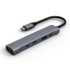 5 In 1 Type C Hub PD60W Fast Charging 35mm Mic Dock for Laptop Tablet