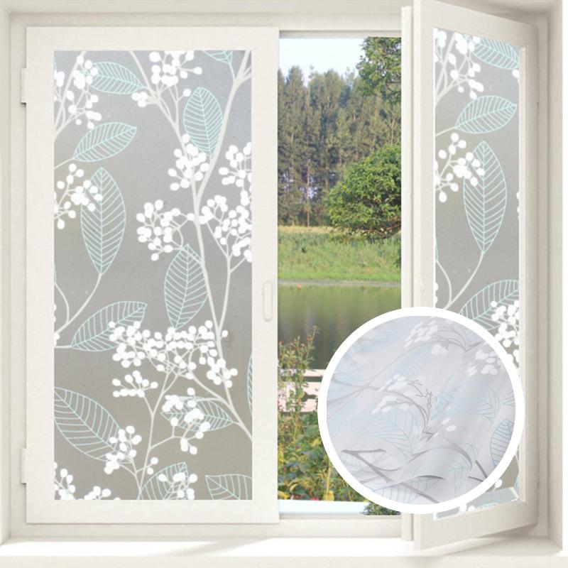45x200 см пленка для окон витражная пленка матовая конфиденциальная оконные наклейки статическое прилипание самоклеящиеся наклейки для окон