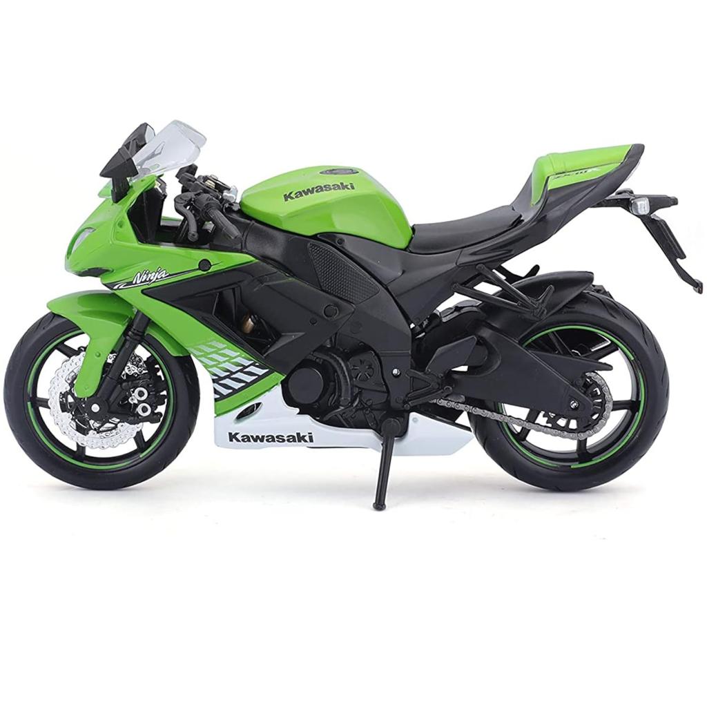 Maisto 1/12 Scale Kawasaki Ninja ZX-10R Green / Diecast Model Car, Motorcycle, Finished Model 10011