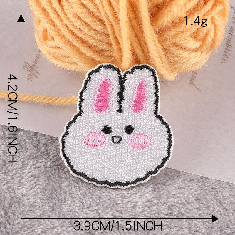 Embroidery Label Bear Head Cartoon Animal Cloth Label Children's Clothing Accessories Patch Clothing Accessories Handbook Self-adhesive Cloth Sticker