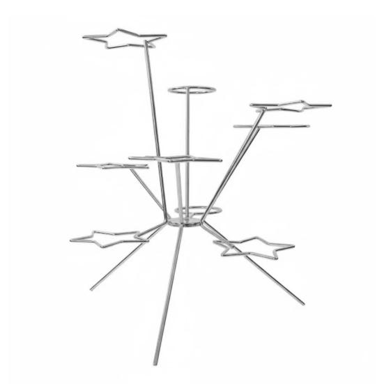 Скульптура «Взрывающаяся фруктовница» Сварная вручную металлическая центральная композиция для декора стола Радиальный дизайн Поднос для фруктов Современное домашнее искусство Подарок на новоселье