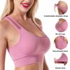 Queenral Sports Bra High-strength Rimless Breathable Yoga Vest Running Sports Underwear Hollow Beautiful Back
