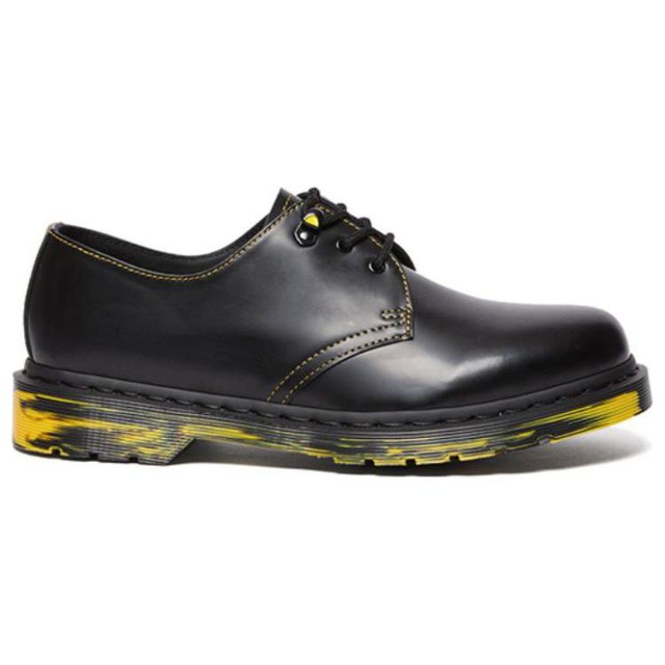 Dr. Martens 1461 Кожаные Туфли с Круглым Носком на Шнуровке Удобные Низкие Повседневные Туфли Унисекс Повседневная Обувь Черный 31162001