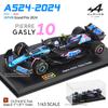 Ббураго 1:43 F1 10# Пьер Гасли Alpine F1 Team A524 #31 Эстебан Окон Металлическая машина Литая модель автомобиля Соревновательные автомобили