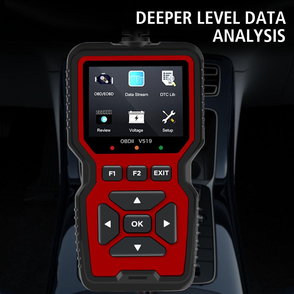 Данные для чтения неисправностей двигателя V519 Elm327 Считыватель кодов Автомобильный прибор для диагностики неисправностей Сканер OBD2