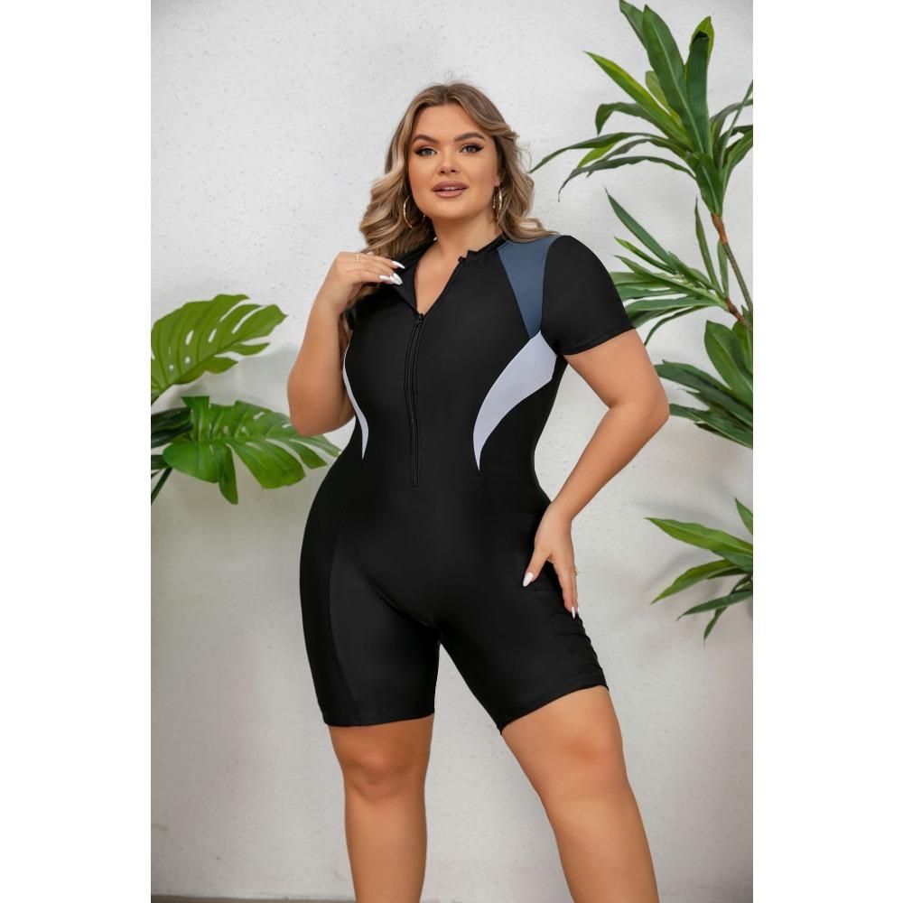 Большой размер цельный спортивный купальник на молнии женский с длинными рукавами купальник для серфинга костюм для серфинга