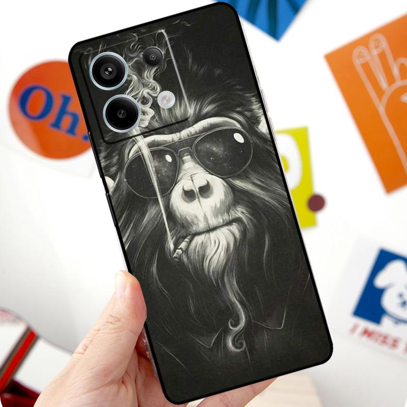 Мультяшная обезьянка Чехол Для Xiaomi Redmi Note 13 Pro 10 11 12 14 Pro 11S 12S Чехол Для Redmi 15 12C 13C 14C 10C