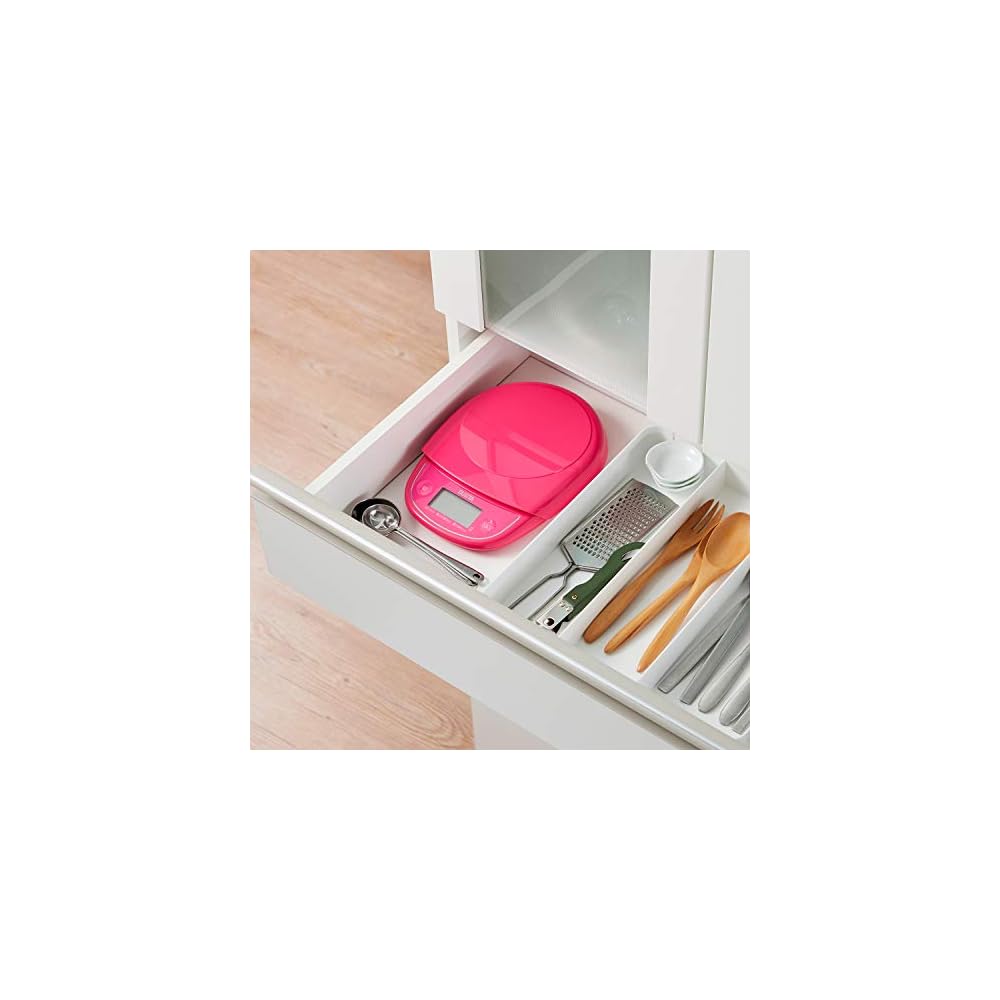 Tanita Kitchen Scale, Digital, 3kg Capacity, 1g Increments, Pink, KD-313 PK (Made in Japan)