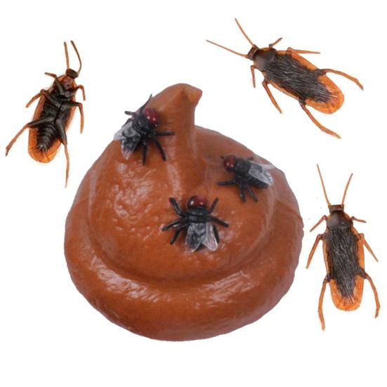 Simulation Poop Fly Cockroach Funny Joke Tricky Decompression Toy Kids Adult Gift