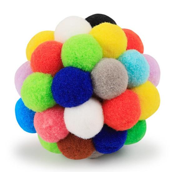 Привлекательный мяч для кошек, игрушка, идеальные подарки, колокольчик из полиэстера, портативный плюшевый мяч для домашних животных