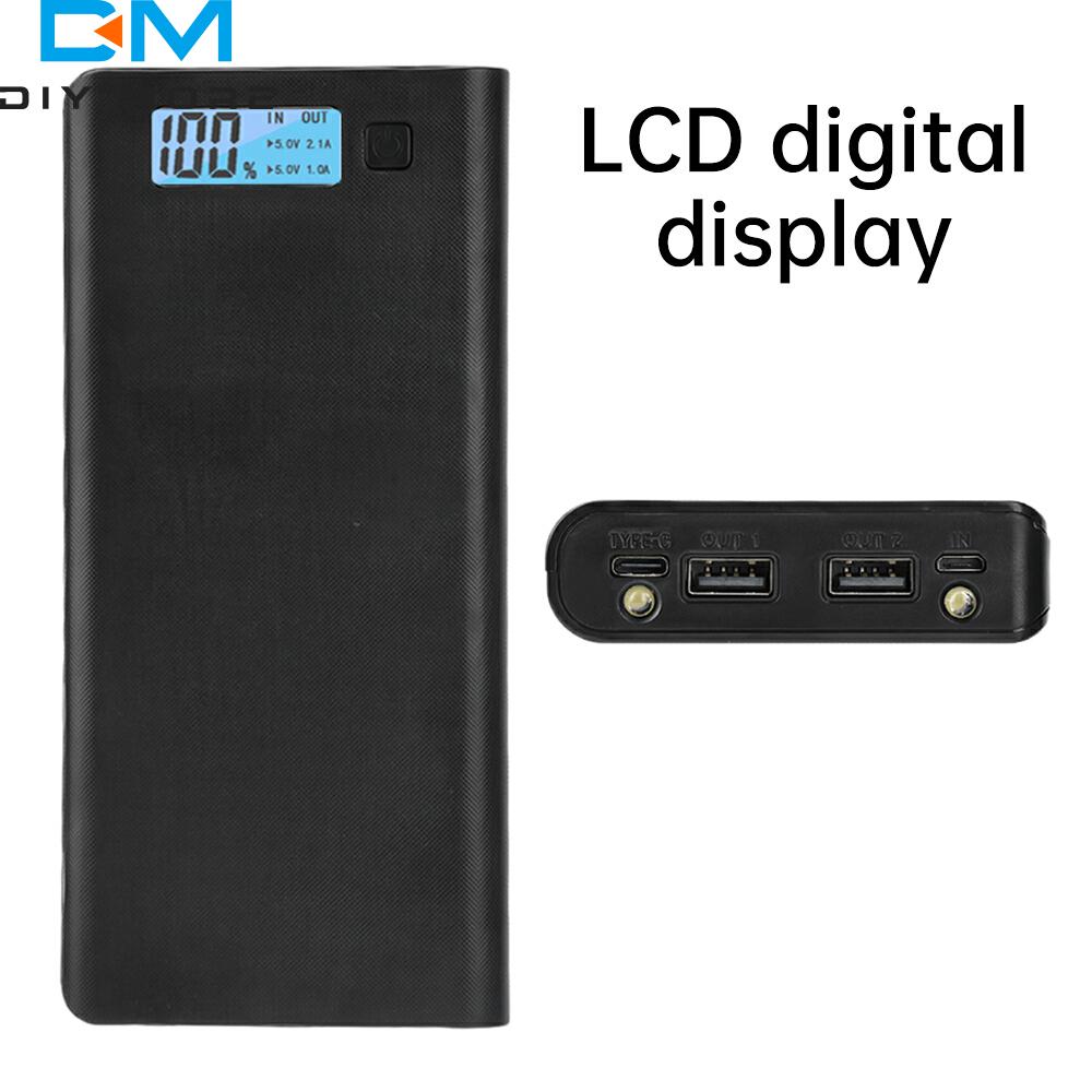 Power Bank Корпус для аккумуляторов Зарядное устройство для мобильного телефона DIY Корпус с цифровым дисплеем LCD Без пайки 8-секционный корпус для аккумуляторов 18650