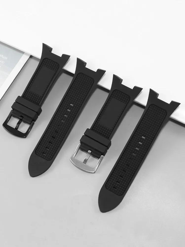 Для Ar-mani Силиконовый ремешок для часов AX1803 AX1802 AX1042 AX1050 AX1084 AX1108 Мужская вогнутая часовая цепочка Резиновый спортивный ремешок 31X14 мм