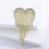 Shiny Rhinestone Heart Pin Trendy Casual Lapel Pins Exquisite Tassel Love Brooches  Party