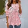 Flower And Dragonfly Print Autumn Cotton Long Sleeves T Shirt Fashion Trend Streetwear Pullover Loose Women's Sweatshirts