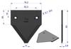 Schumacher harvesting knife 83x76x3mm hole 5.7 for H213799 Schumacher