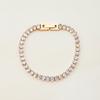 Youthway Full Zirconia Setting Strap Buckle Tennis Chain Bracelet Stainless Steel Classic Trendy Zirconia Bracelet
