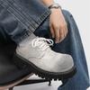 Мода 2025 Унисекс Стиль Нубук Замша Круглый Носок Толстая Подошва Платформа Мужские Туфли-Лодочки Однотонные На Шнуровке Западный Повседневный Дерби