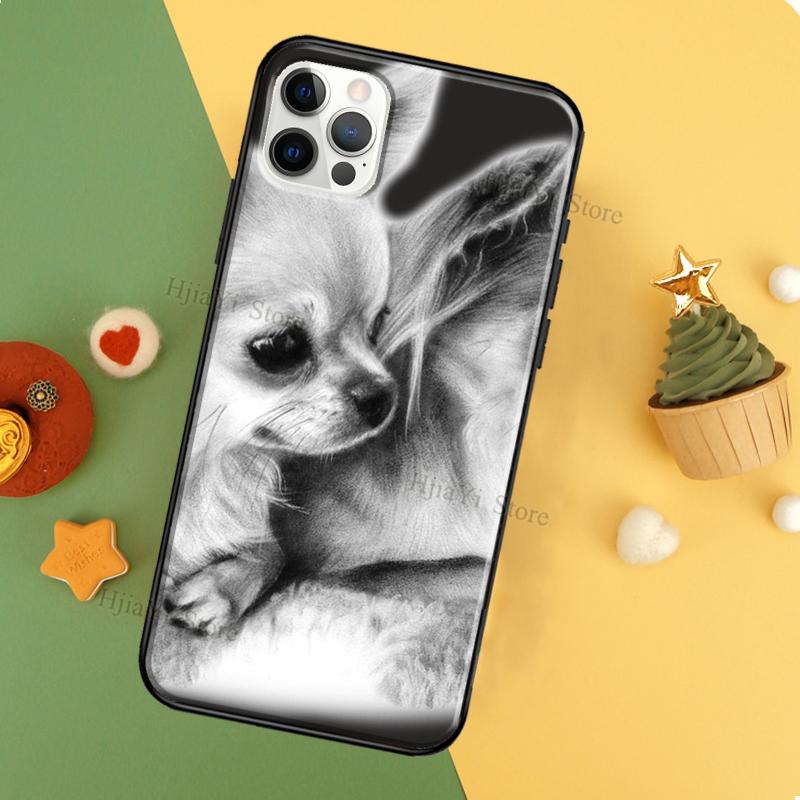 Чехол для телефона Apple iPhone 13 12 Mini 11 14 Pro Max XS X XR 6S 7 8 Plus 5S SE 2020 с цветочным рисунком и мордочкой чихуахуа